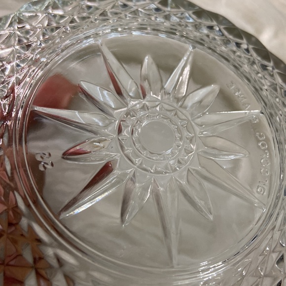 VTG Arcoroc France Clear Glass Bowl Starburst and Diamond Pattern Set if 4 - Picture 15 of 17